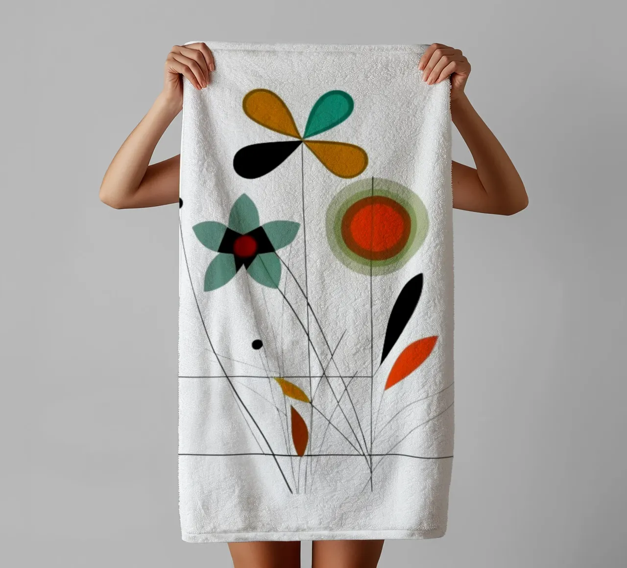 Fiori moderni asciugamano da bagno da Art Digital Visuel
