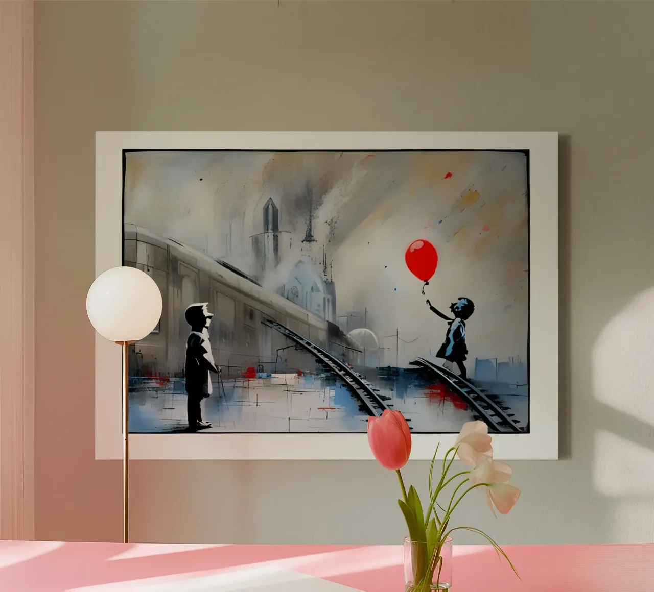 Geïnspireerd door Banks canvas met Baklijst van Art Digital Visuel