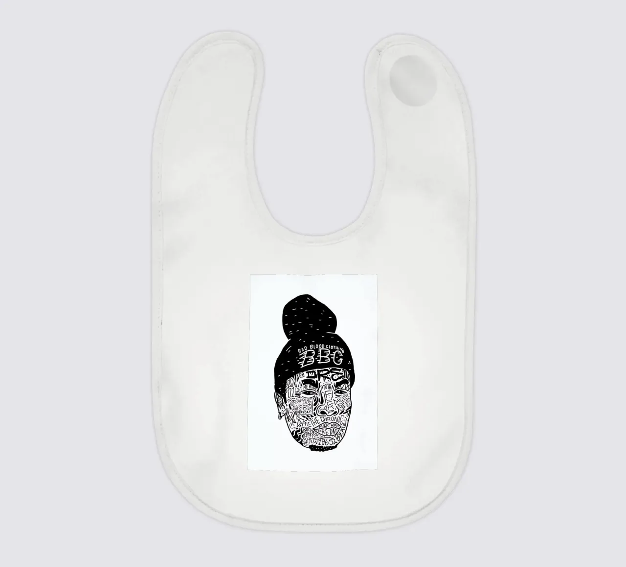 Dre baby bib by Nick Cocozza