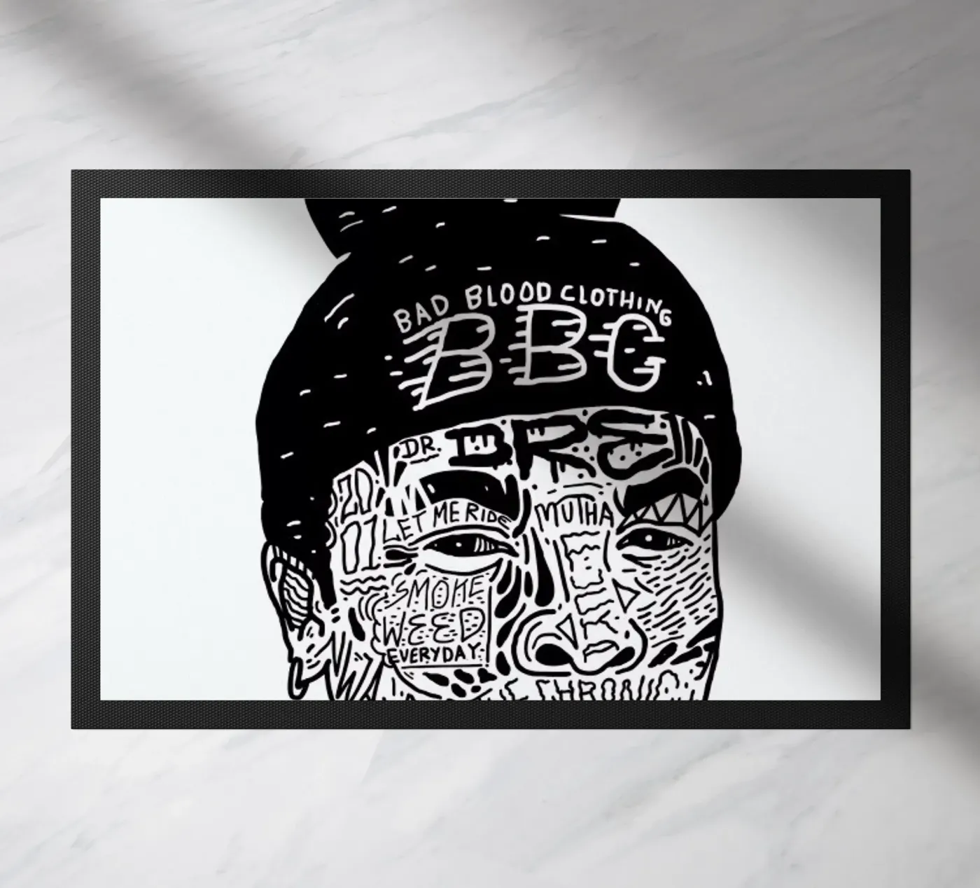 Dre doormat by Nick Cocozza