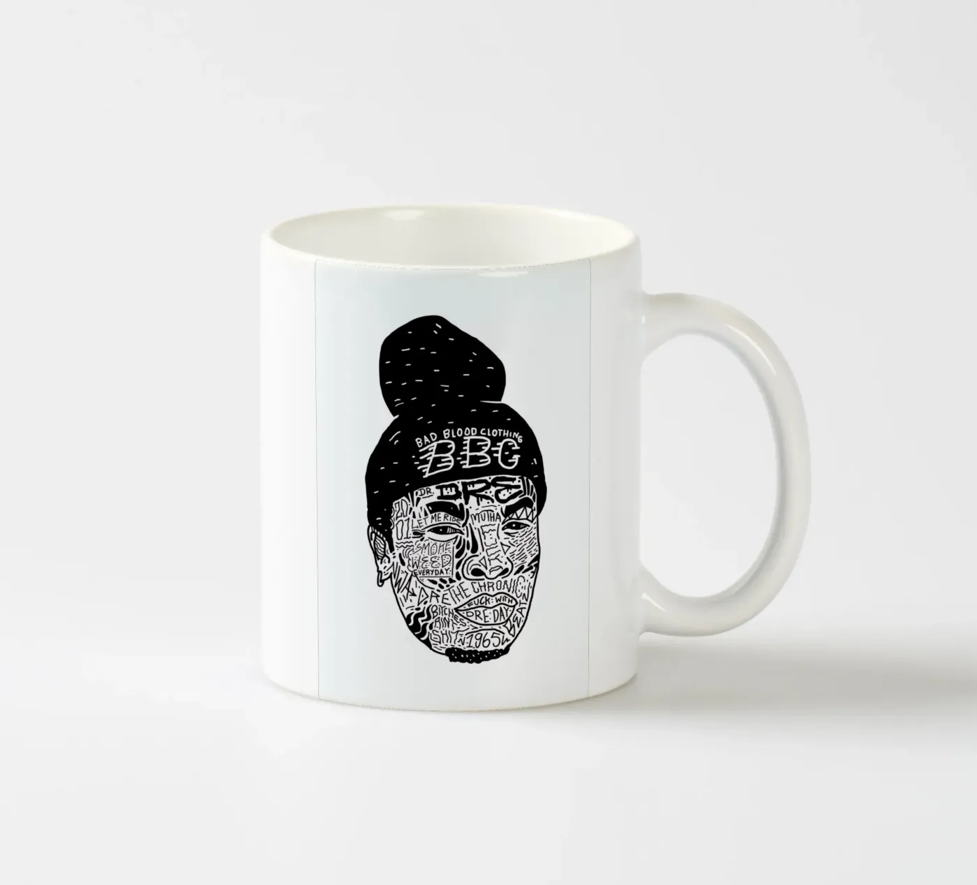 Dre ceramic mug by Nick Cocozza