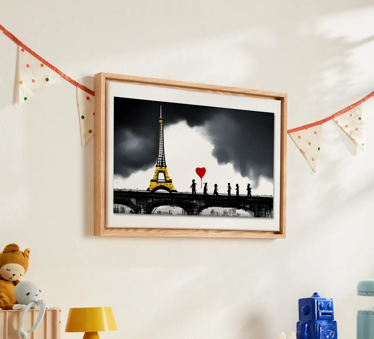 Geïnspireerd door Banks canvas met Baklijst van Art Digital Visuel