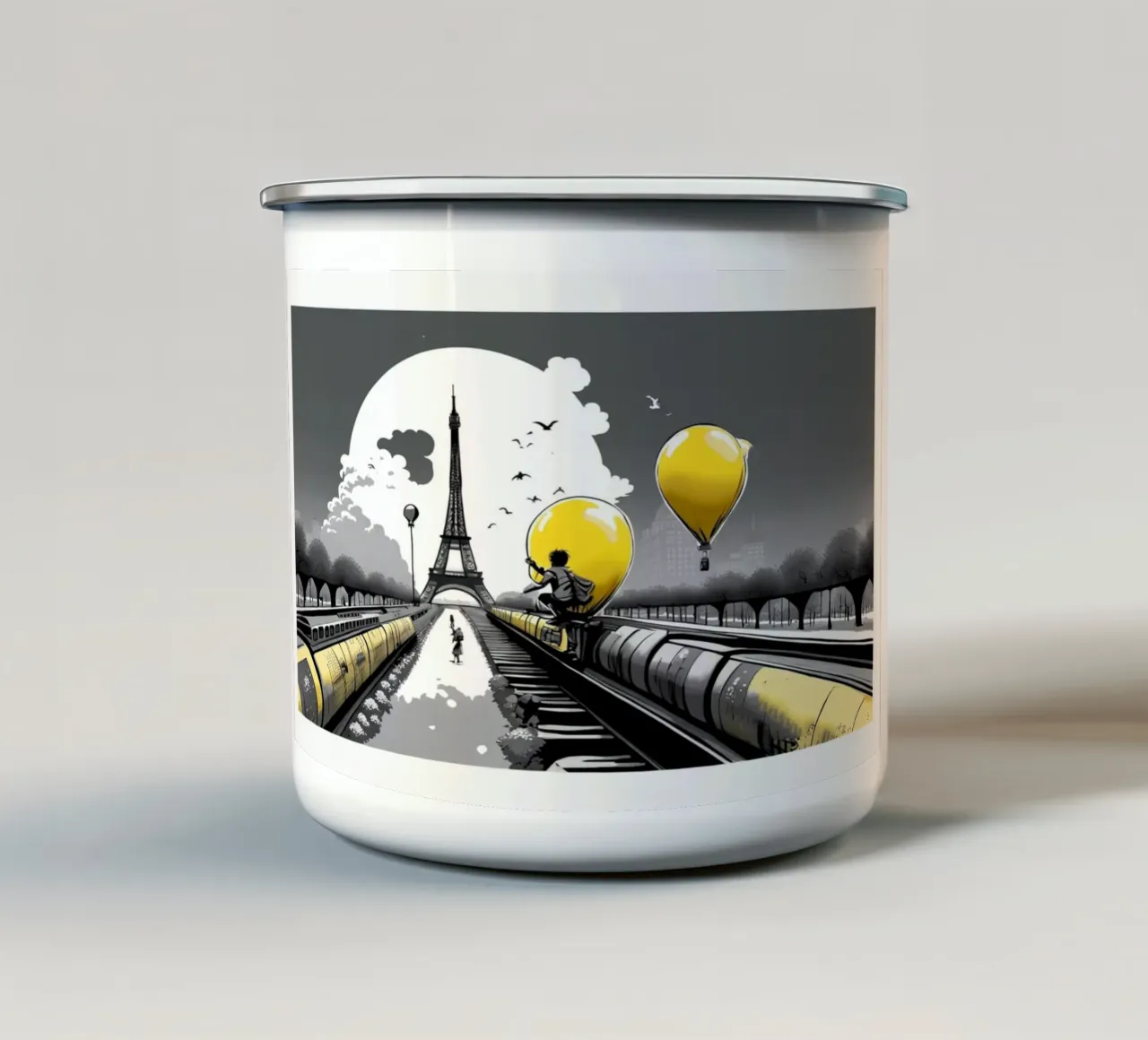 Ispirato dalle banche tazza in smalto da Art Digital Visuel