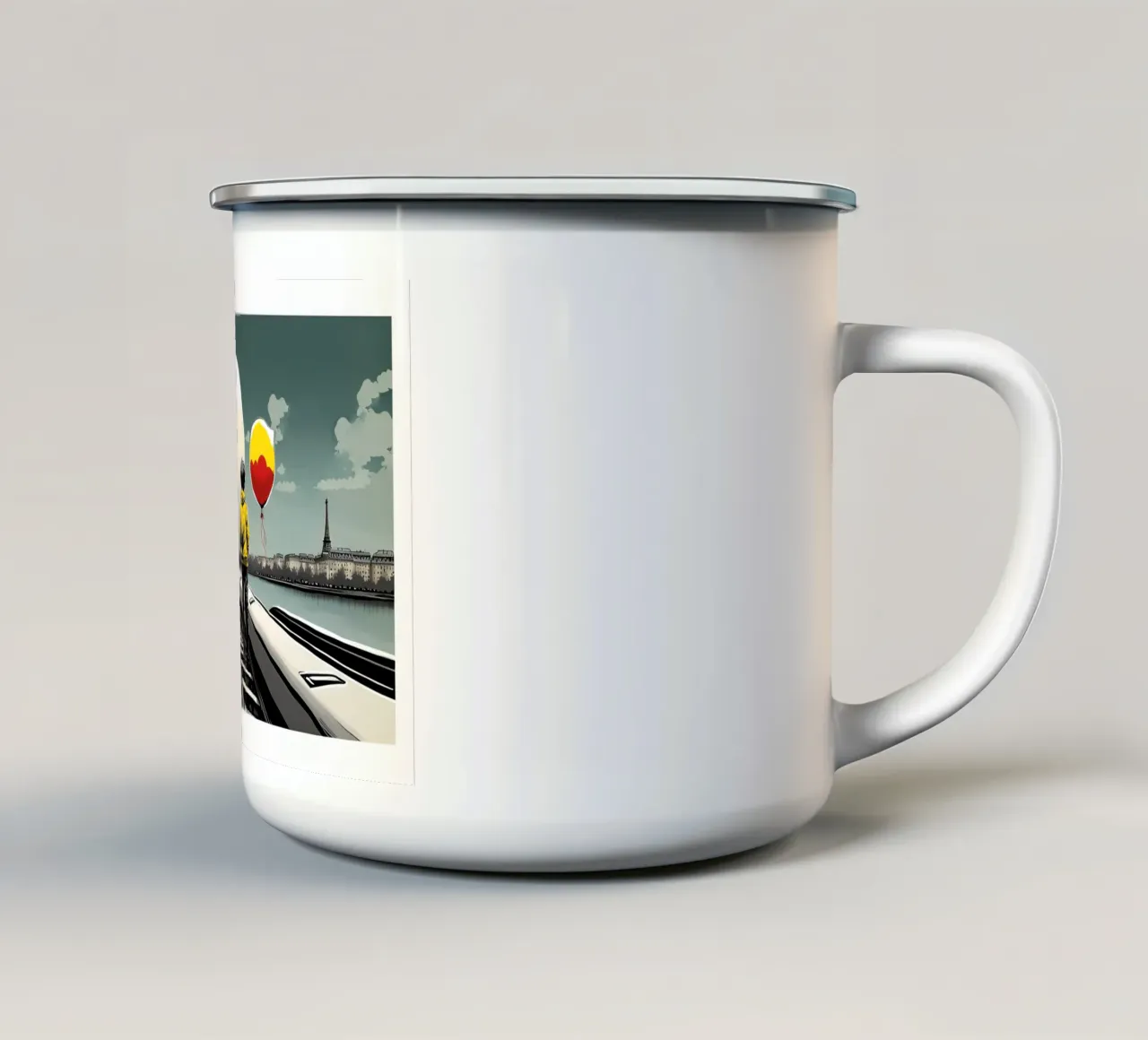 Ispirato dalle banche tazza in smalto da Art Digital Visuel
