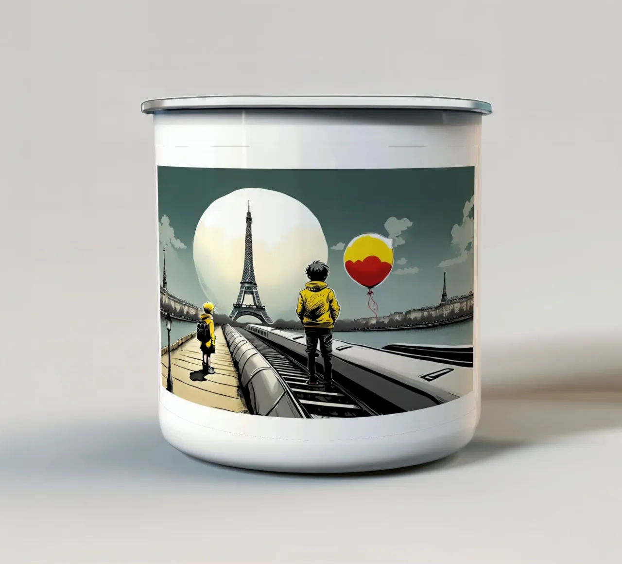 Ispirato dalle banche tazza in smalto da Art Digital Visuel