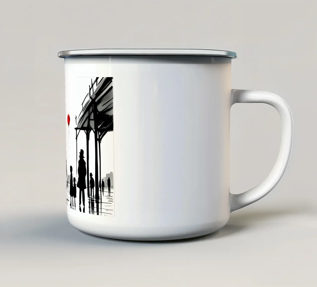 Ispirato dalle banche tazza in smalto da Art Digital Visuel