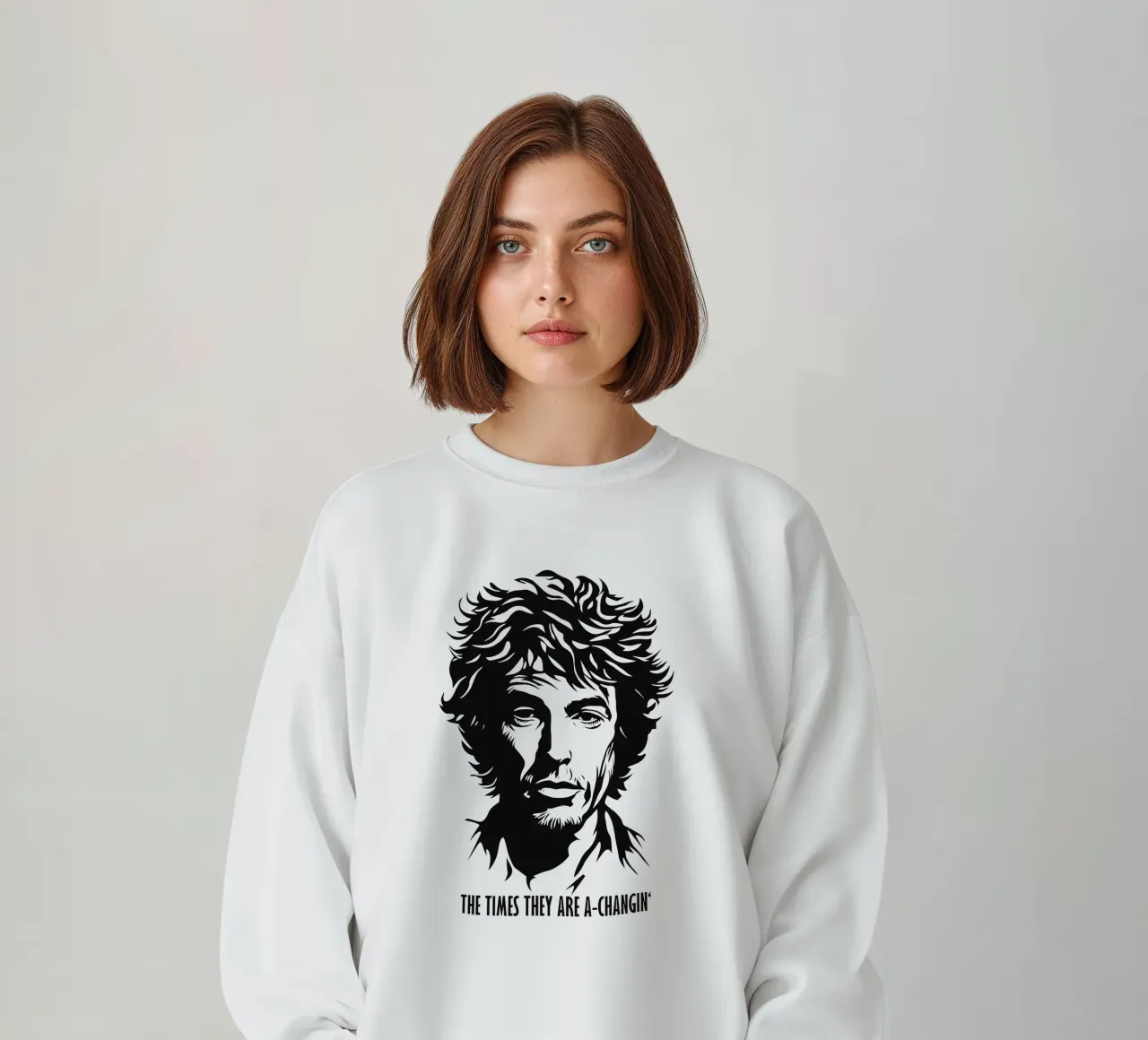 The Times They Are A-Changin' | Bob Dylan Portrait felpa da Autofocus