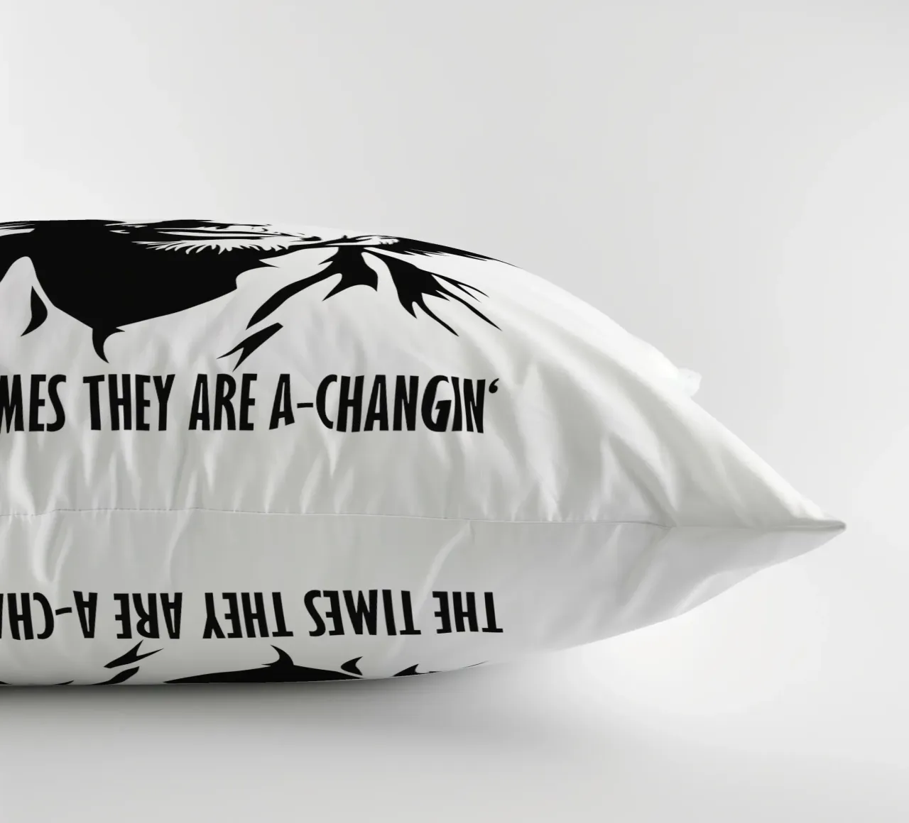 The Times They Are A-Changin' | Bob Dylan Portrait cuscino da Autofocus