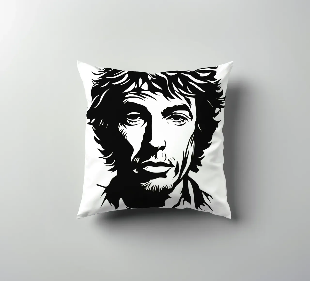 The Times They Are A-Changin' | Bob Dylan Portrait cuscino da Autofocus