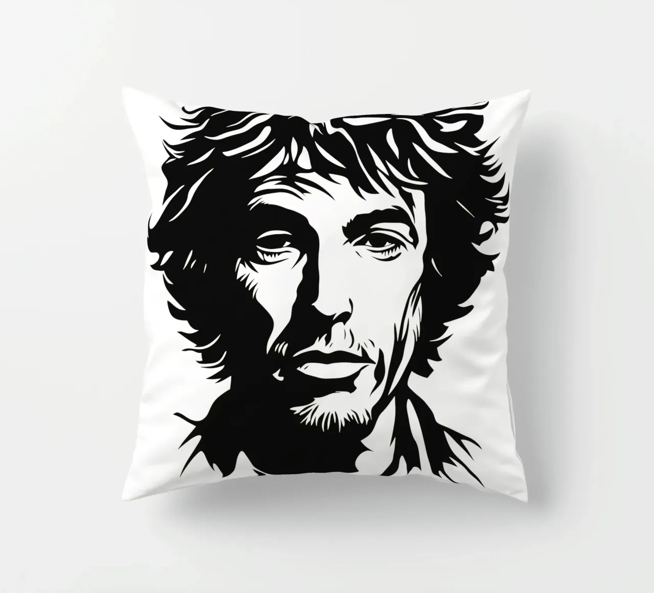 The Times They Are A-Changin' | Bob Dylan Portrait cuscino da Autofocus