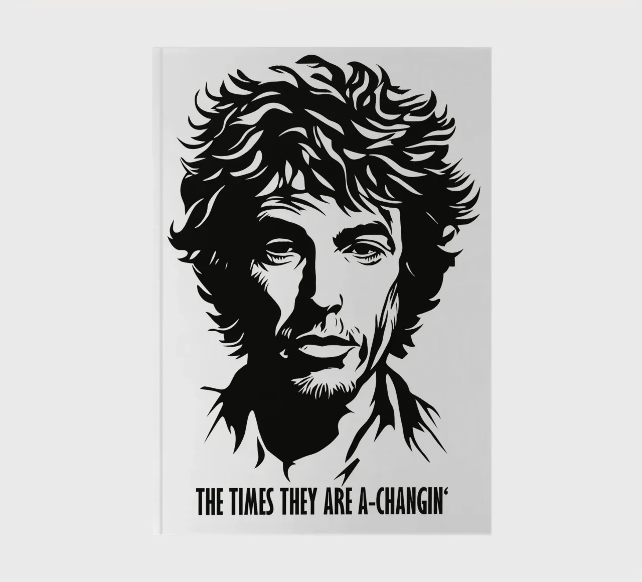 The Times They Are A-Changin' | Bob Dylan Portrait notebook by Autofocus