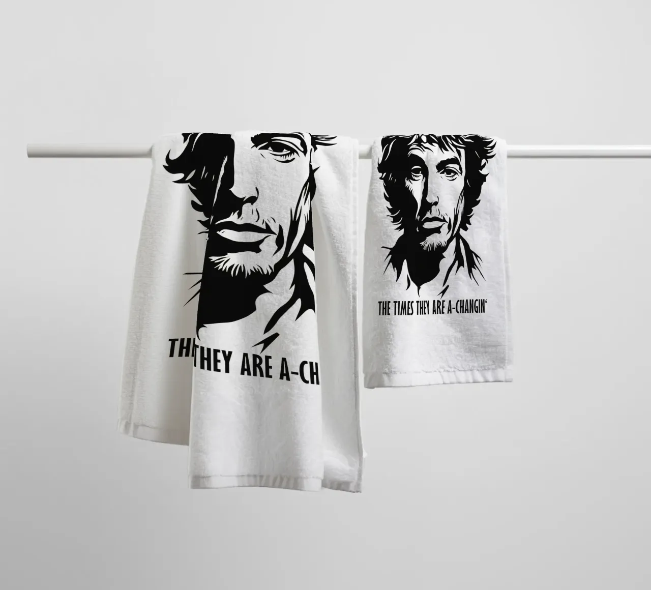 The Times They Are A-Changin' | Bob Dylan Portrait asciugamano da bagno da Autofocus