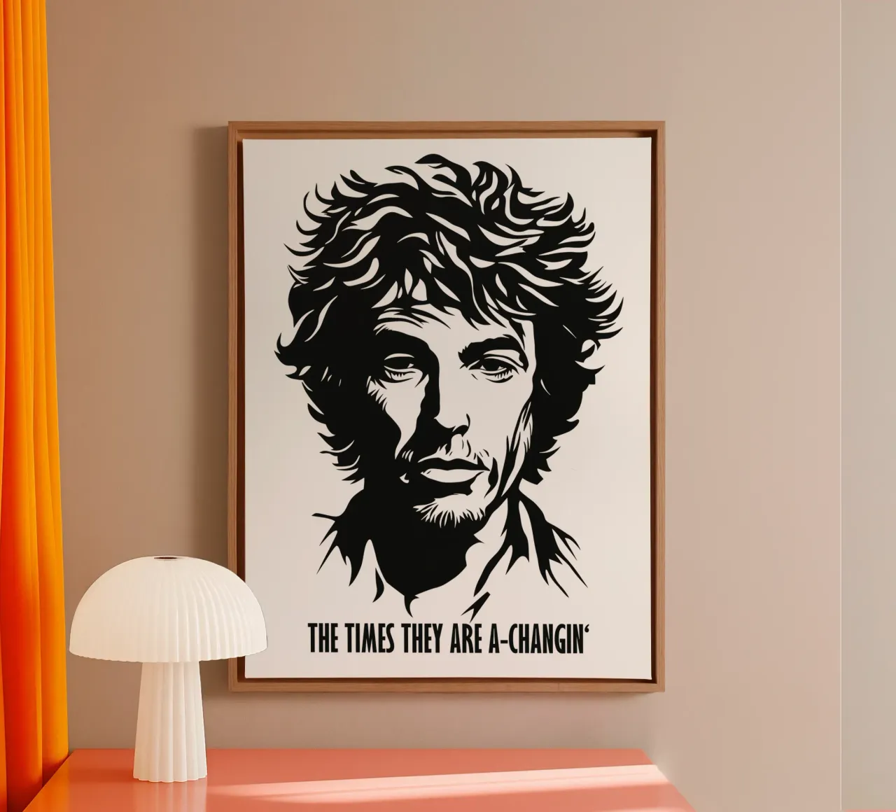 The Times They Are A-Changin' | Bob Dylan Portrait tela da Autofocus
