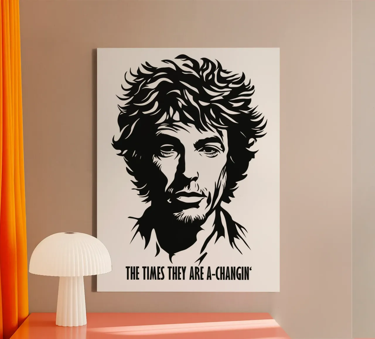 The Times They Are A-Changin' | Bob Dylan Portrait tela da Autofocus