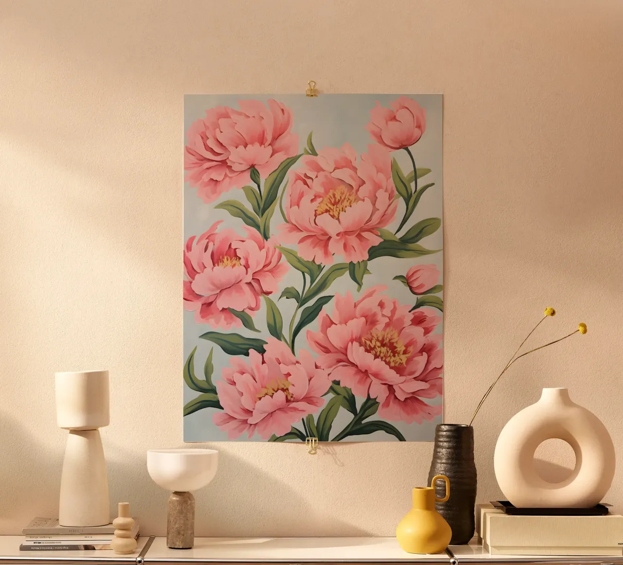 Fiore di peonia carta hahnemühle da KidzStudio
