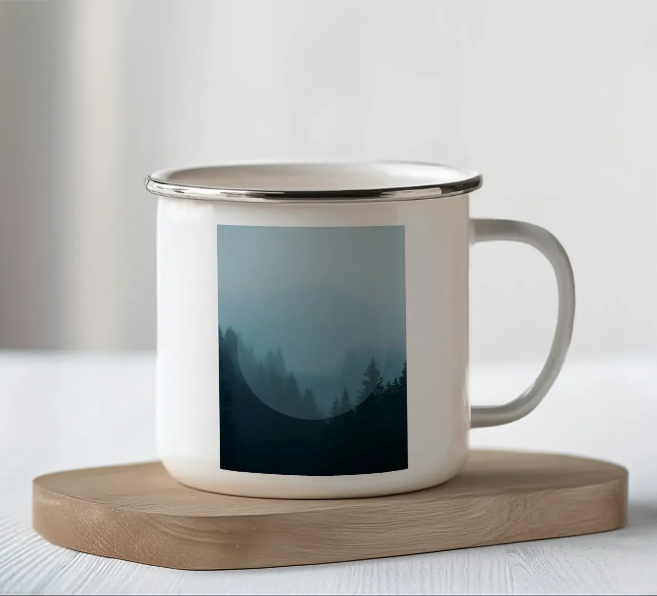 Mania Landscapes Circular 2 Karwendel (Austria) tazza in smalto da Mania Print Collection