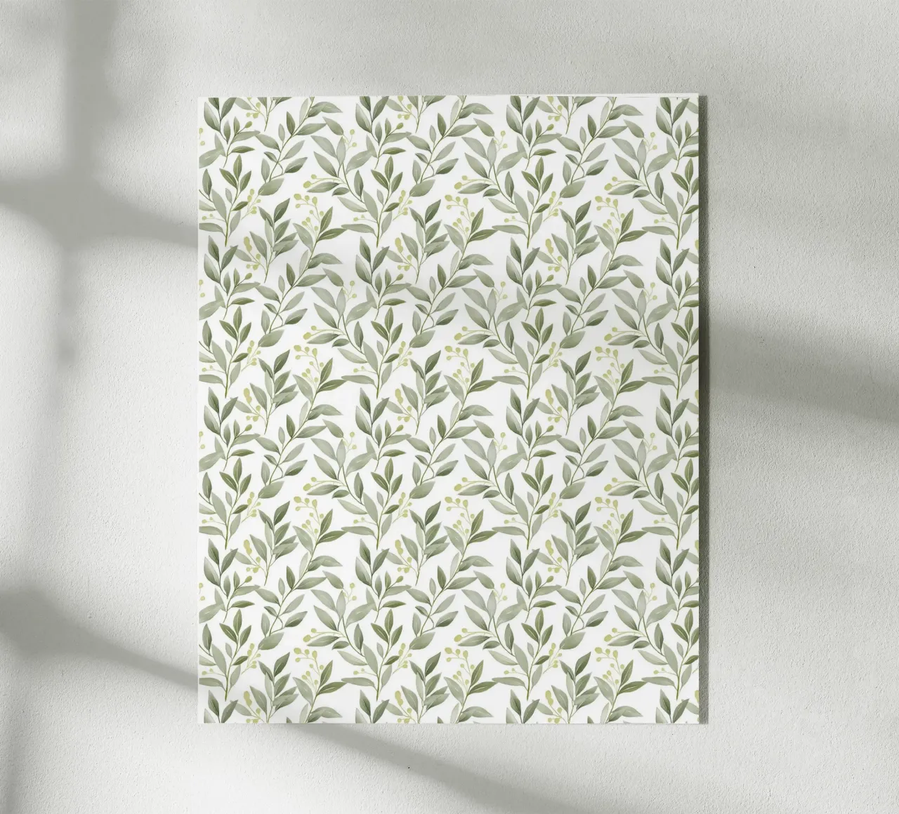 Boho Decorativo Verde Hojas Botánico Patrón Greenery metacrilato de Gentle Echoes Art