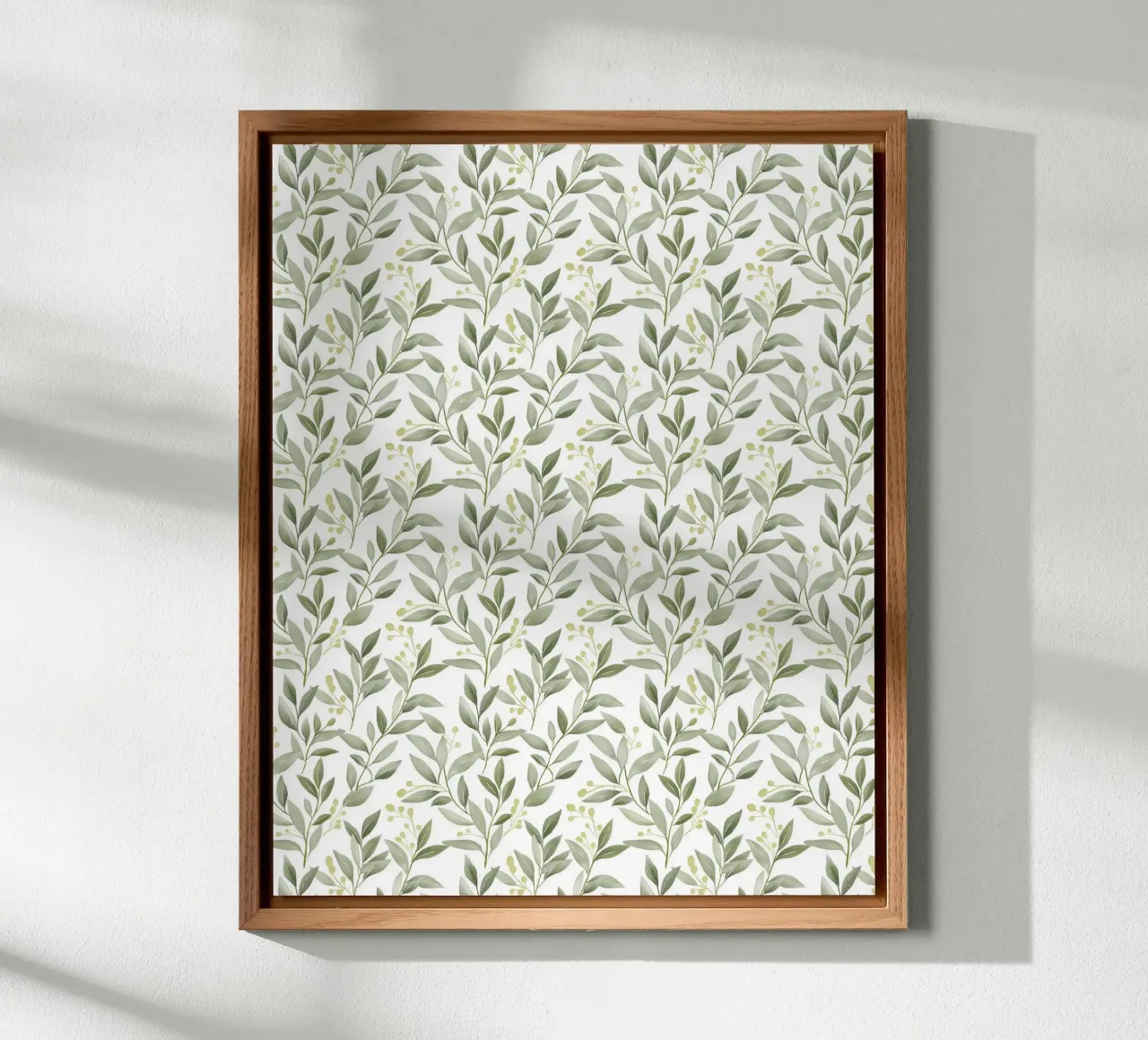 Boho Dekorative Grüne Blätter Botanisches Muster Greenery Forex-Platte von Gentle Echoes Art
