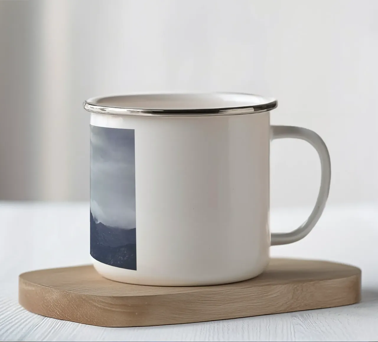 Mania Landscapes Raw 1 Corcovado (Brazil) Emaille Tasse von Mania Print Collection