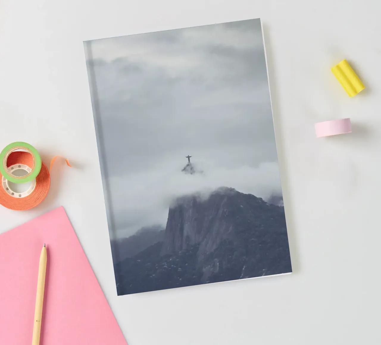 Mania Landscapes Raw 1 Corcovado (Brazil) notebook by Mania Print Collection