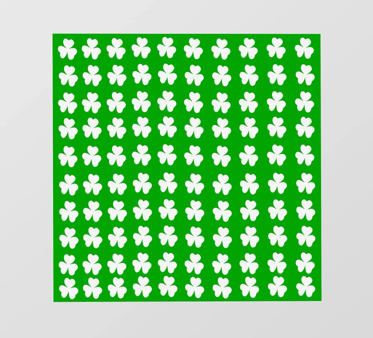 Three lucky leaf clover pattern telo in pvc da baobabprintstore