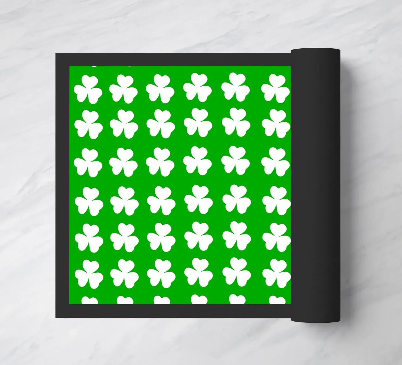 Three lucky leaf clover pattern deurmat van baobabprintstore