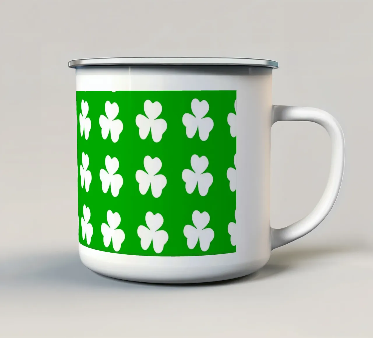 Three lucky leaf clover pattern tazza in smalto da baobabprintstore