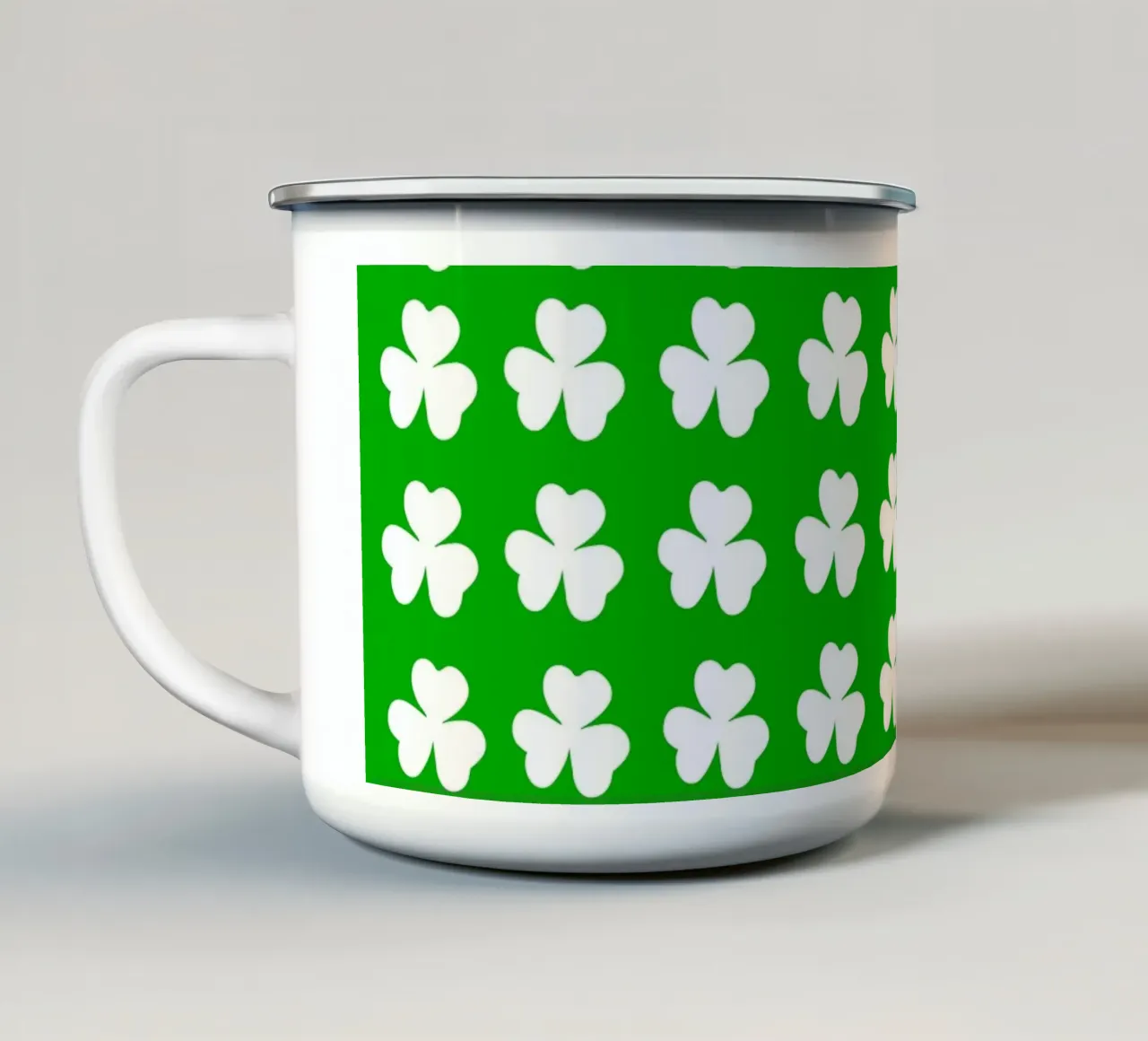 Three lucky leaf clover pattern tazza in smalto da baobabprintstore
