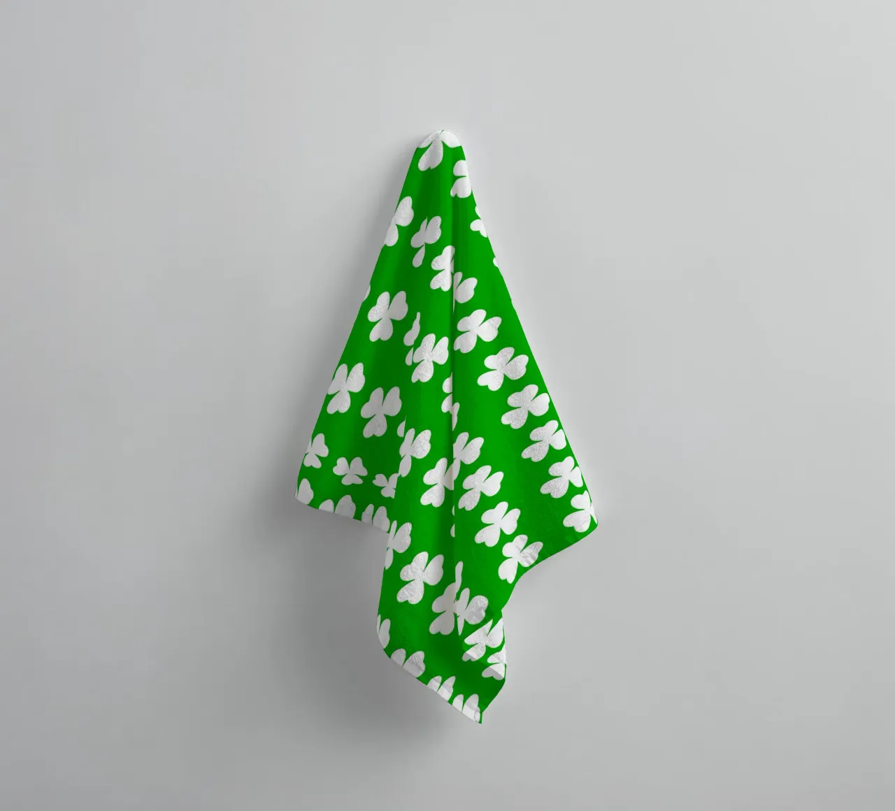 Three lucky leaf clover pattern towel by baobabprintstore