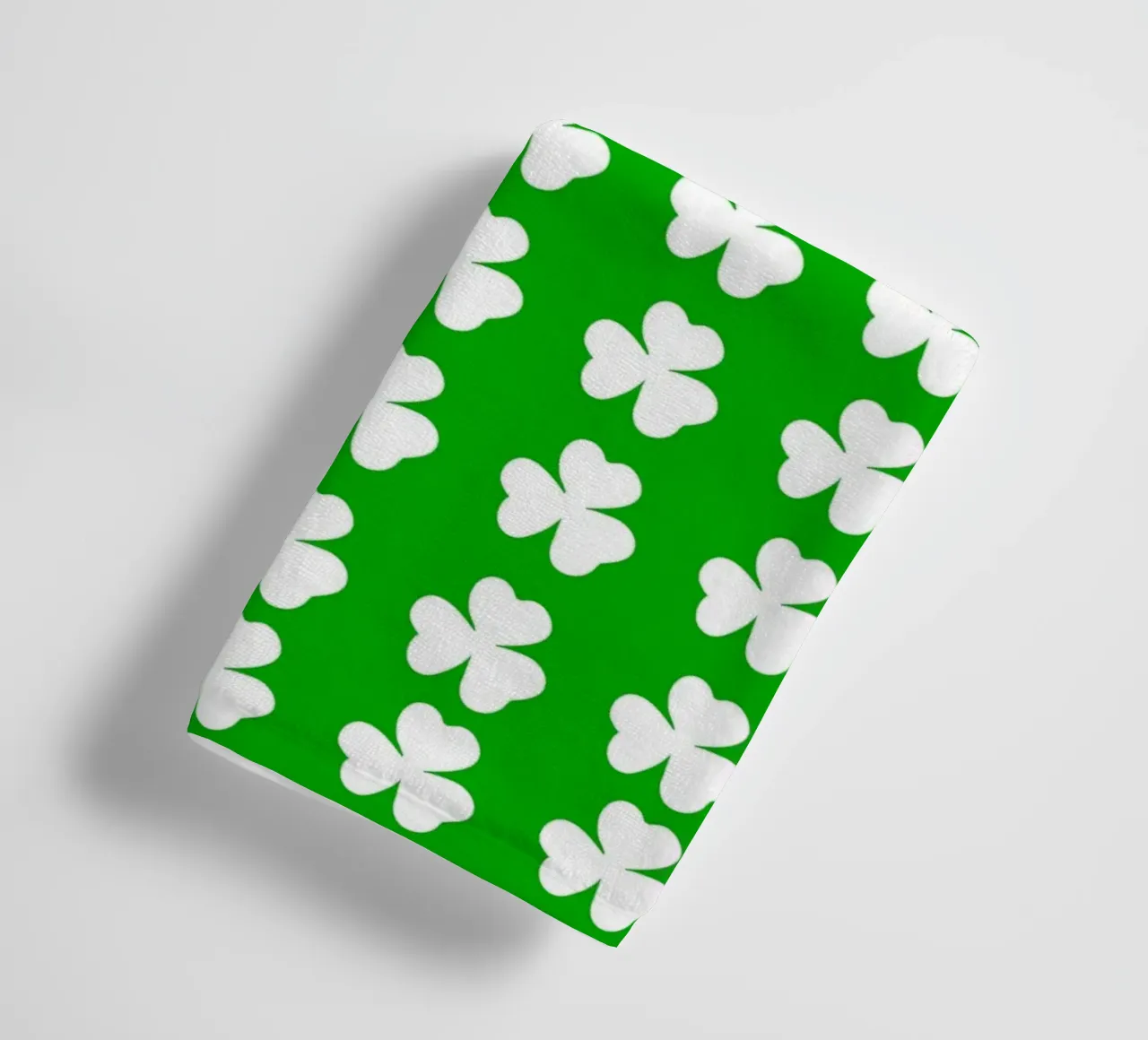 Three lucky leaf clover pattern towel by baobabprintstore
