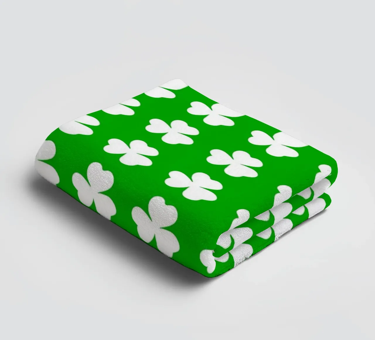 Three lucky leaf clover pattern towel by baobabprintstore