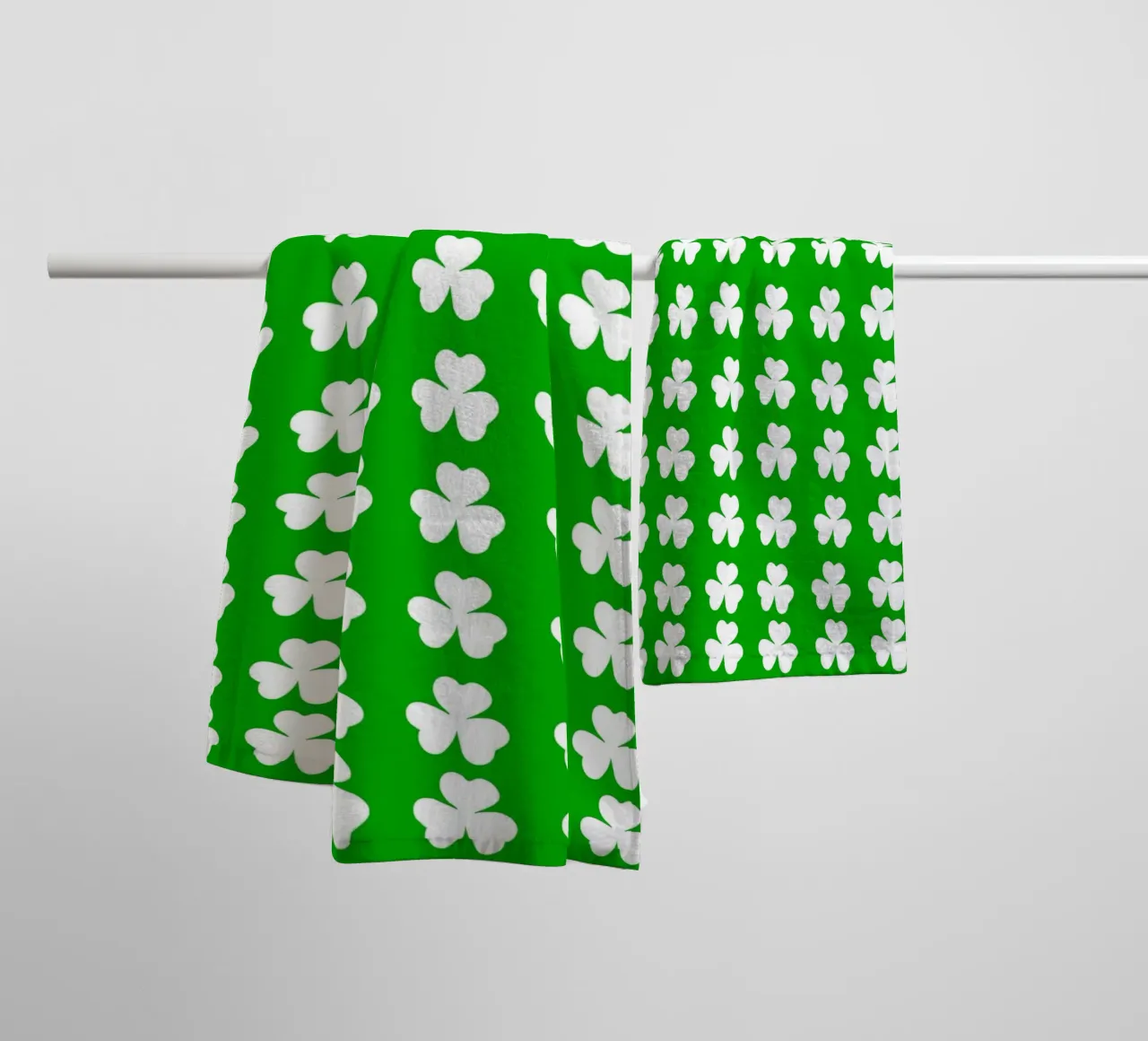 Three lucky leaf clover pattern towel by baobabprintstore