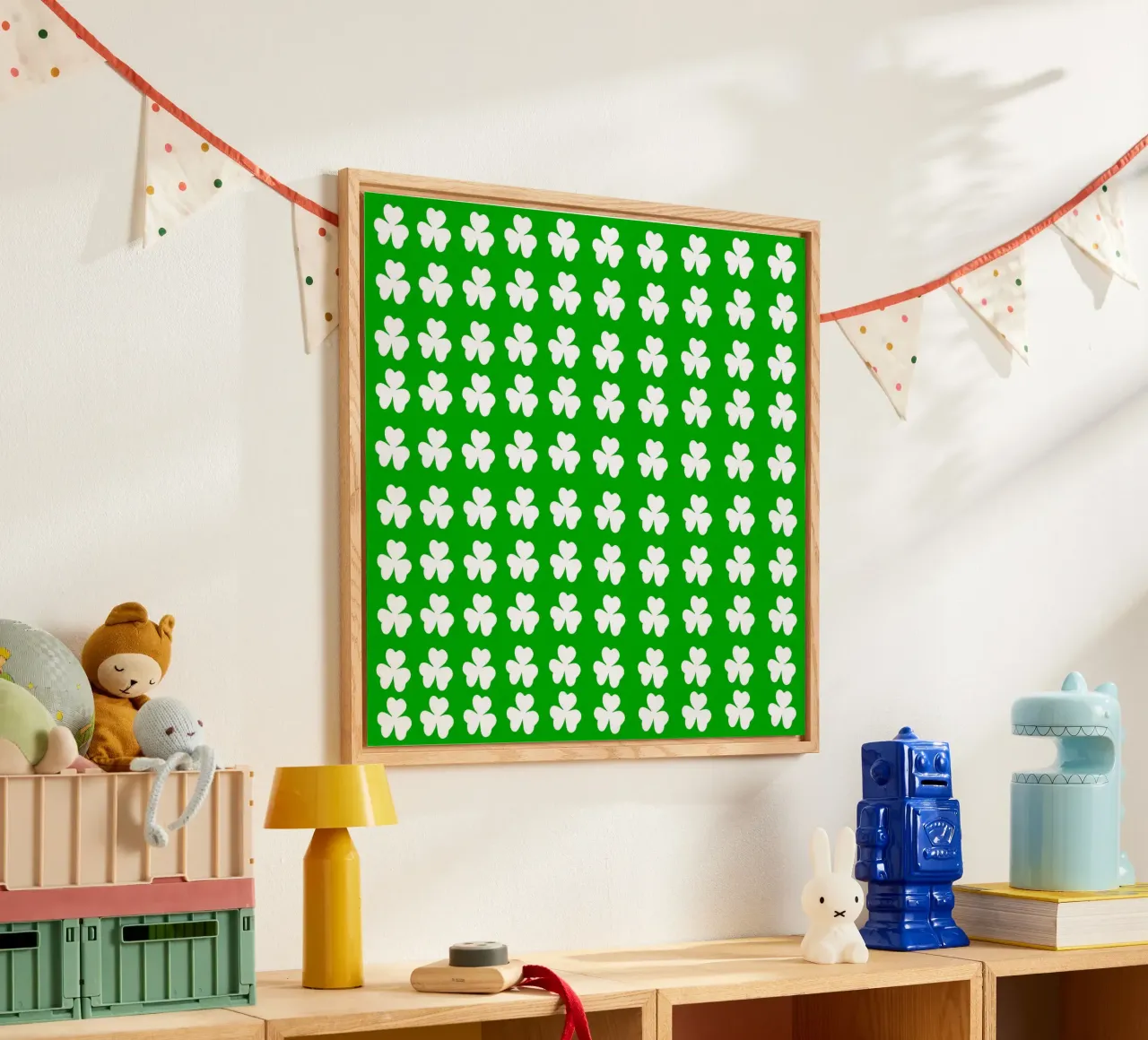 Three lucky leaf clover pattern plexiglass da baobabprintstore
