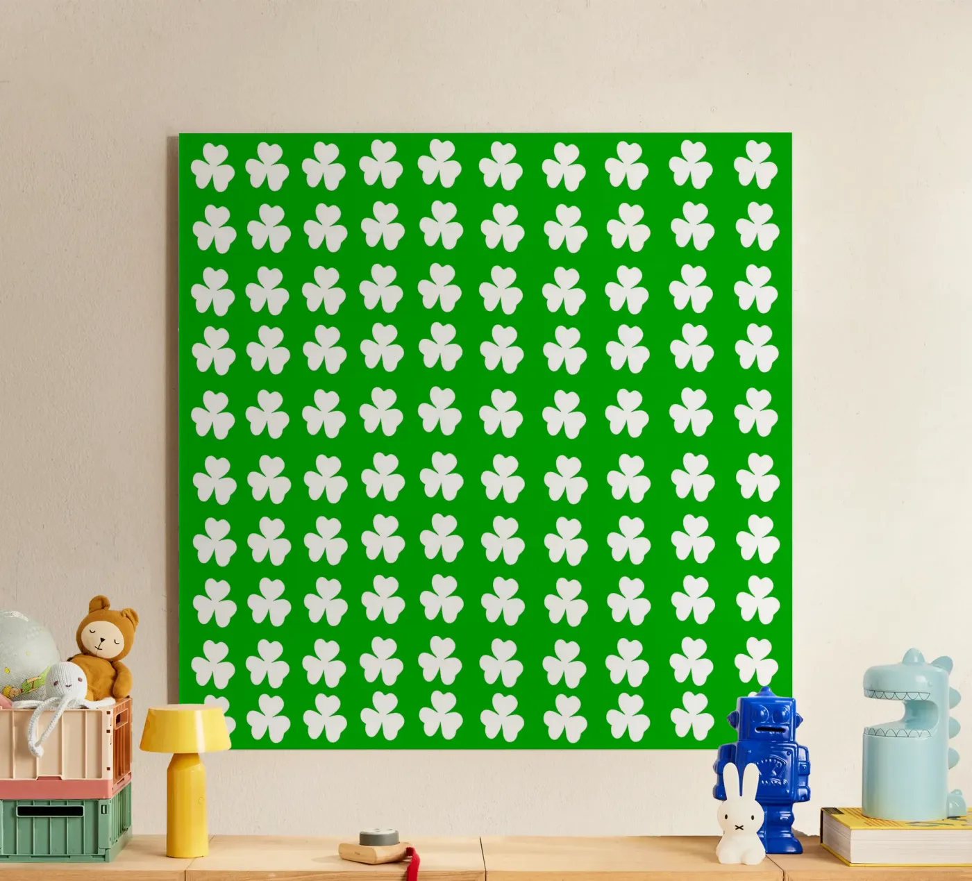 Three lucky leaf clover pattern acryl van baobabprintstore