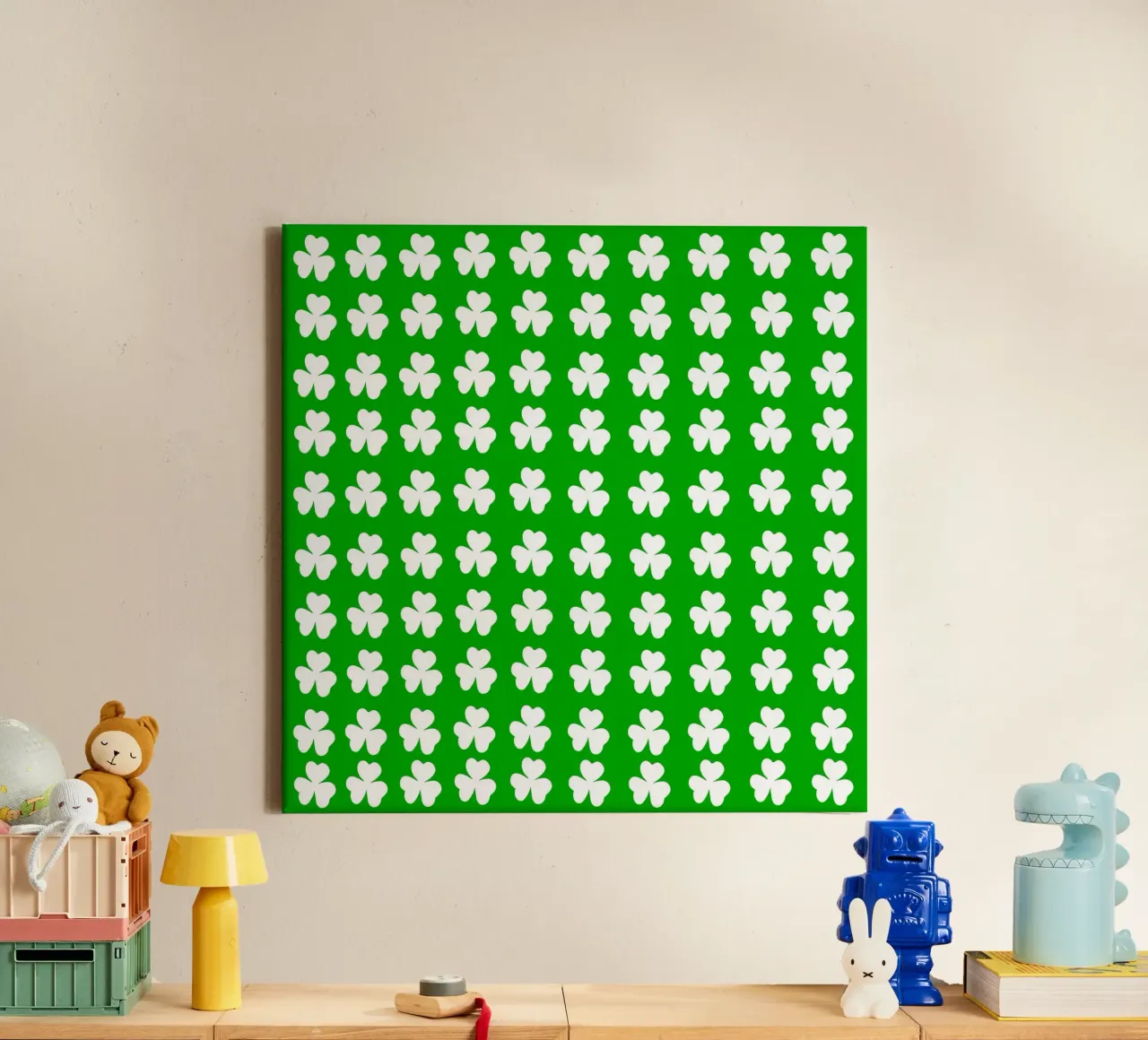 Three lucky leaf clover pattern tela da baobabprintstore