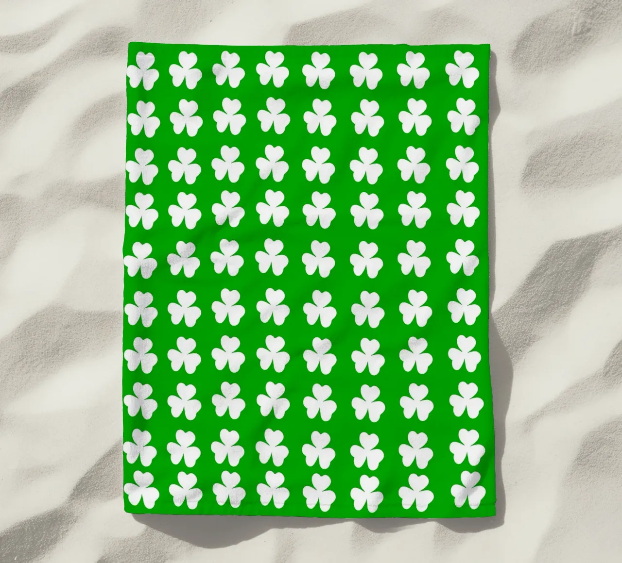 Three lucky leaf clover pattern telo mare da baobabprintstore