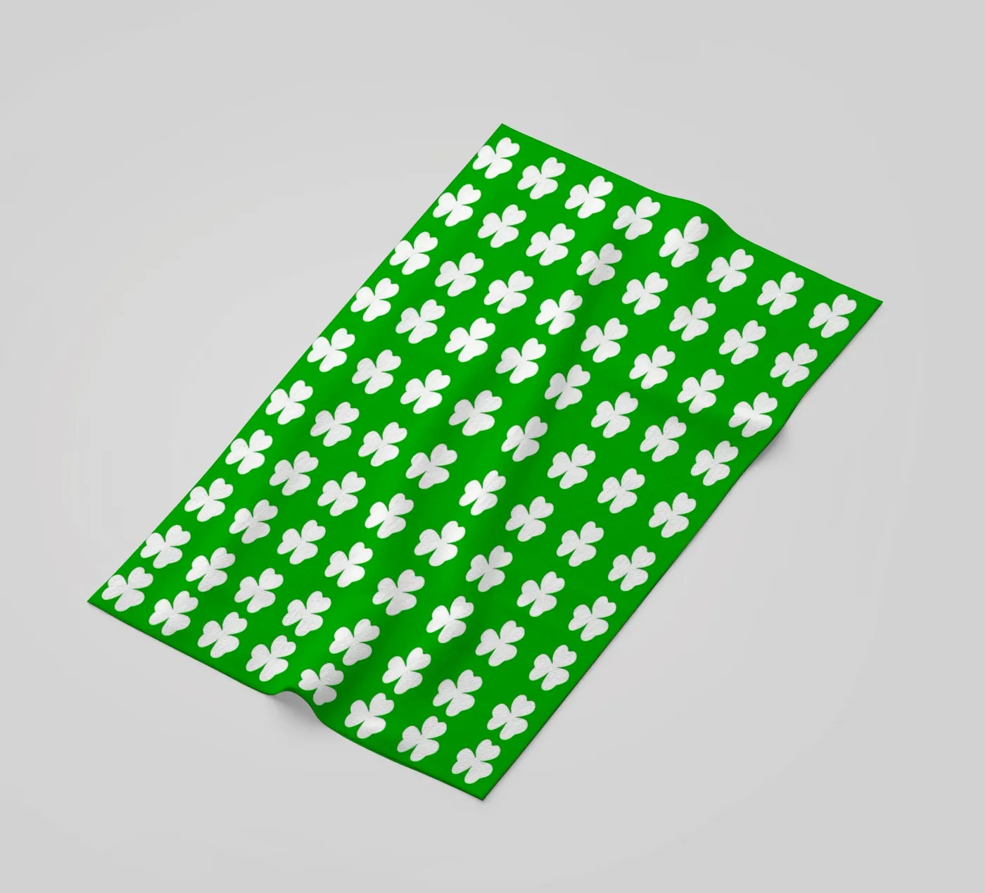 Three lucky leaf clover pattern strandhanddoek van baobabprintstore
