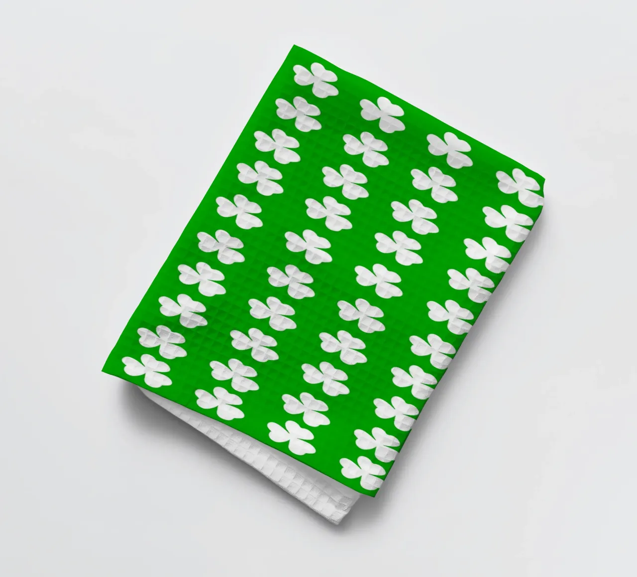Three lucky leaf clover pattern canovaccio da cucina da baobabprintstore