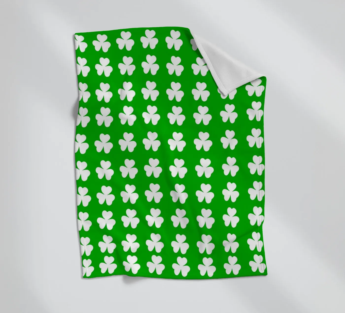 Three lucky leaf clover pattern fleecedeken van baobabprintstore