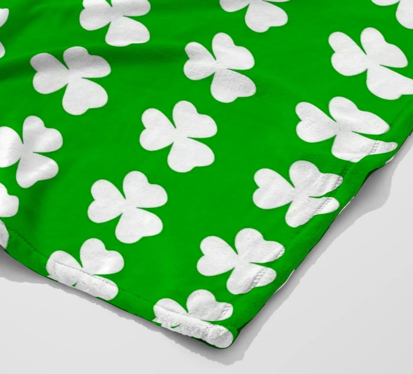 Three lucky leaf clover pattern fleecedeken van baobabprintstore