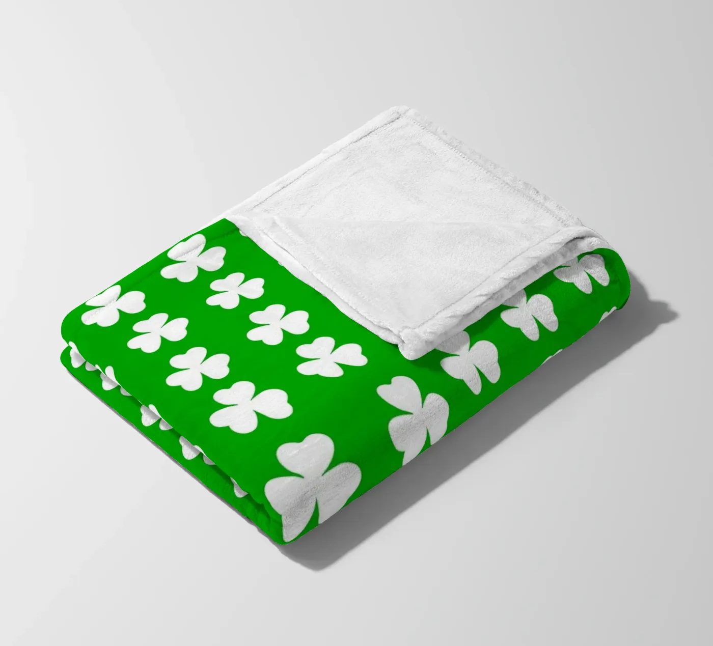 Three lucky leaf clover pattern fleecedeken van baobabprintstore