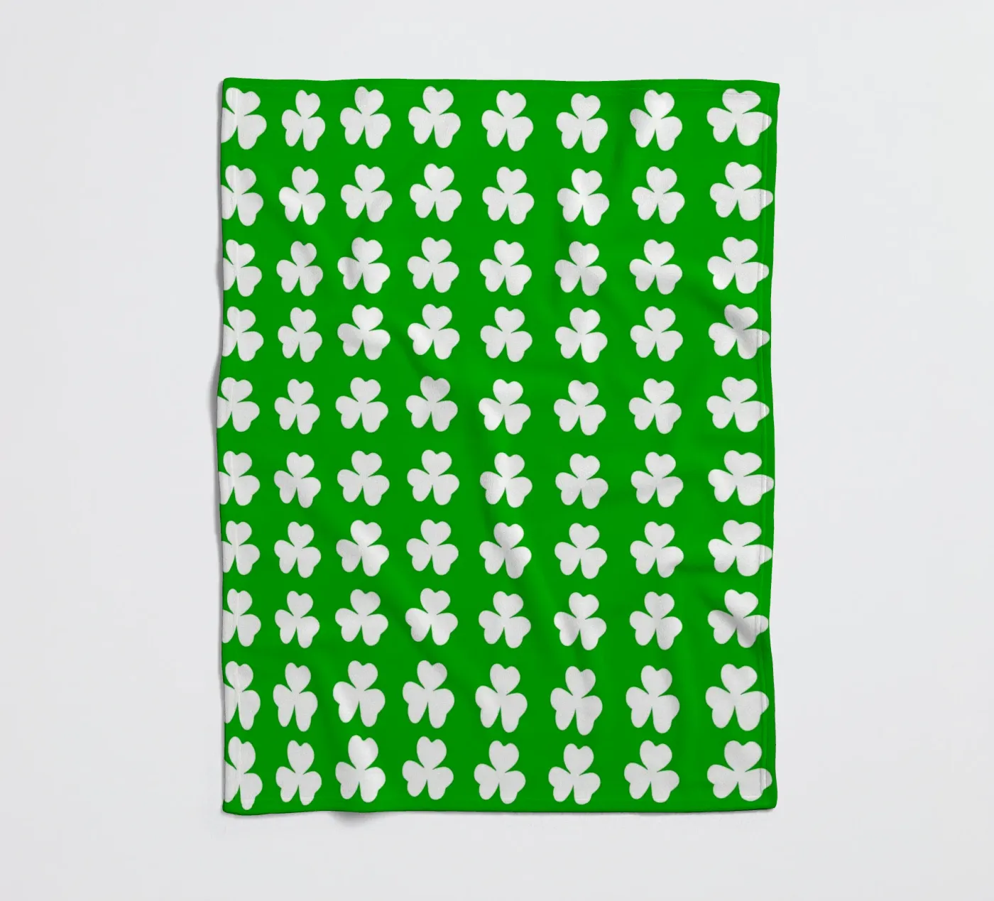 Three lucky leaf clover pattern fleecedeken van baobabprintstore