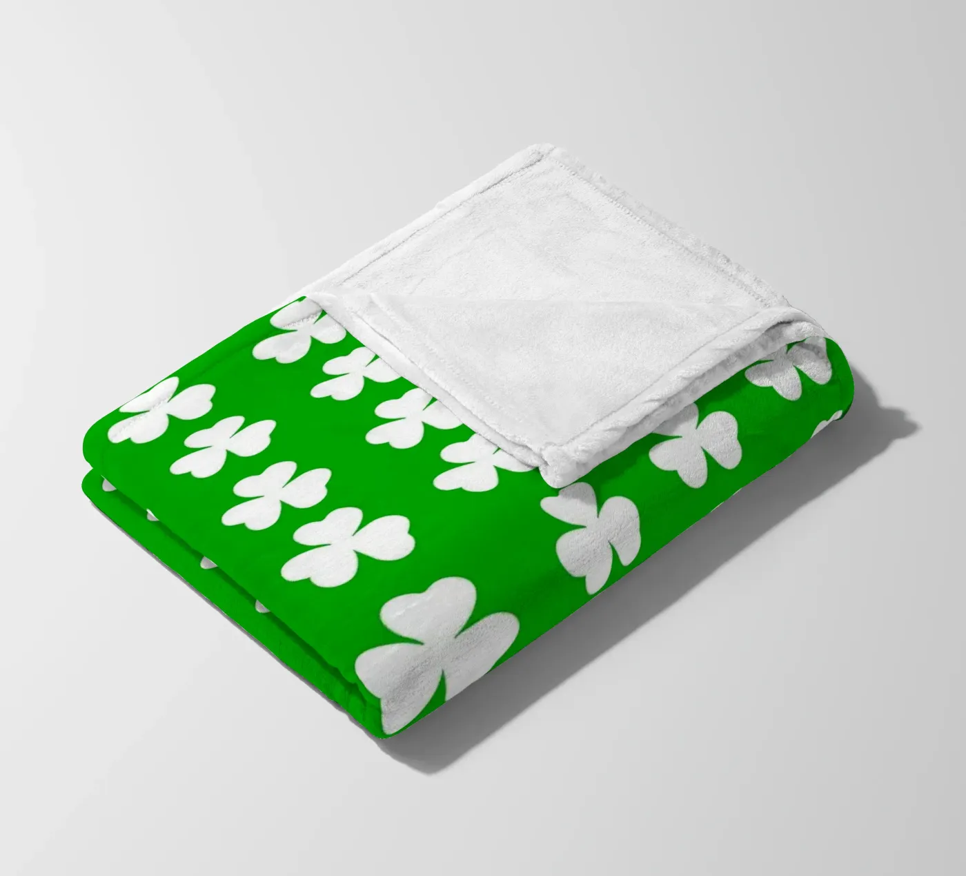 Three lucky leaf clover pattern fleecedeken van baobabprintstore