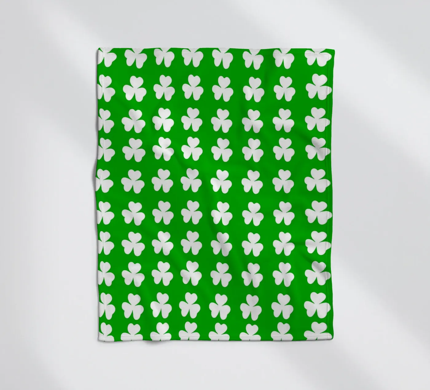 Three lucky leaf clover pattern fleecedeken van baobabprintstore