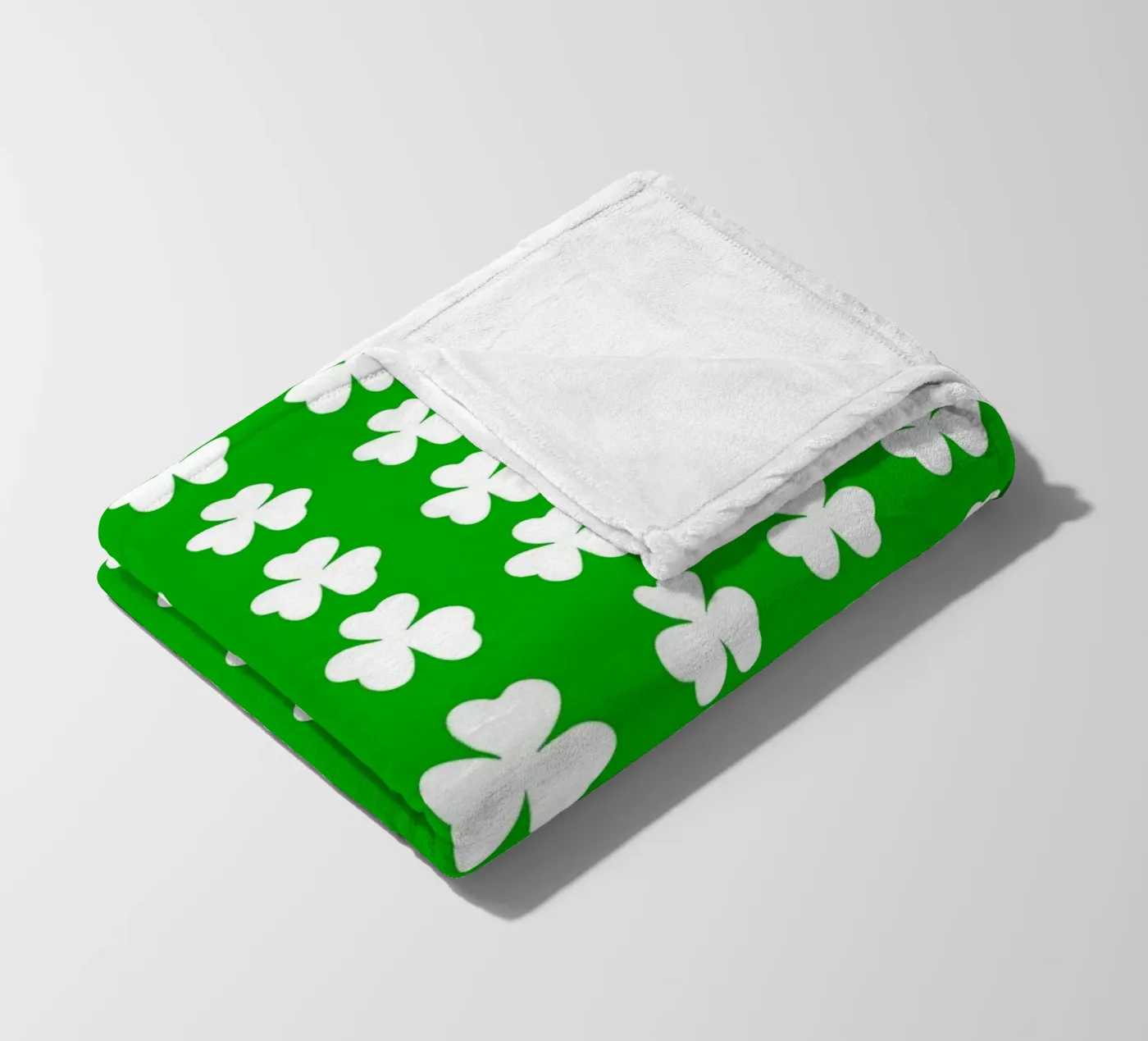 Three lucky leaf clover pattern fleecedeken van baobabprintstore