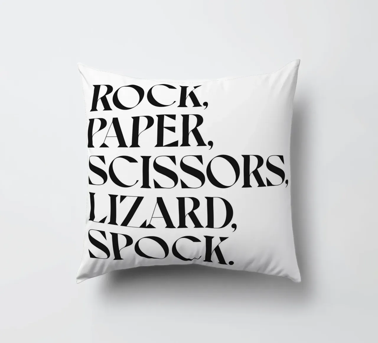 SASSO, CARTA, FORBICE, LUCERTOLA, SPOCK, cuscino da n.4