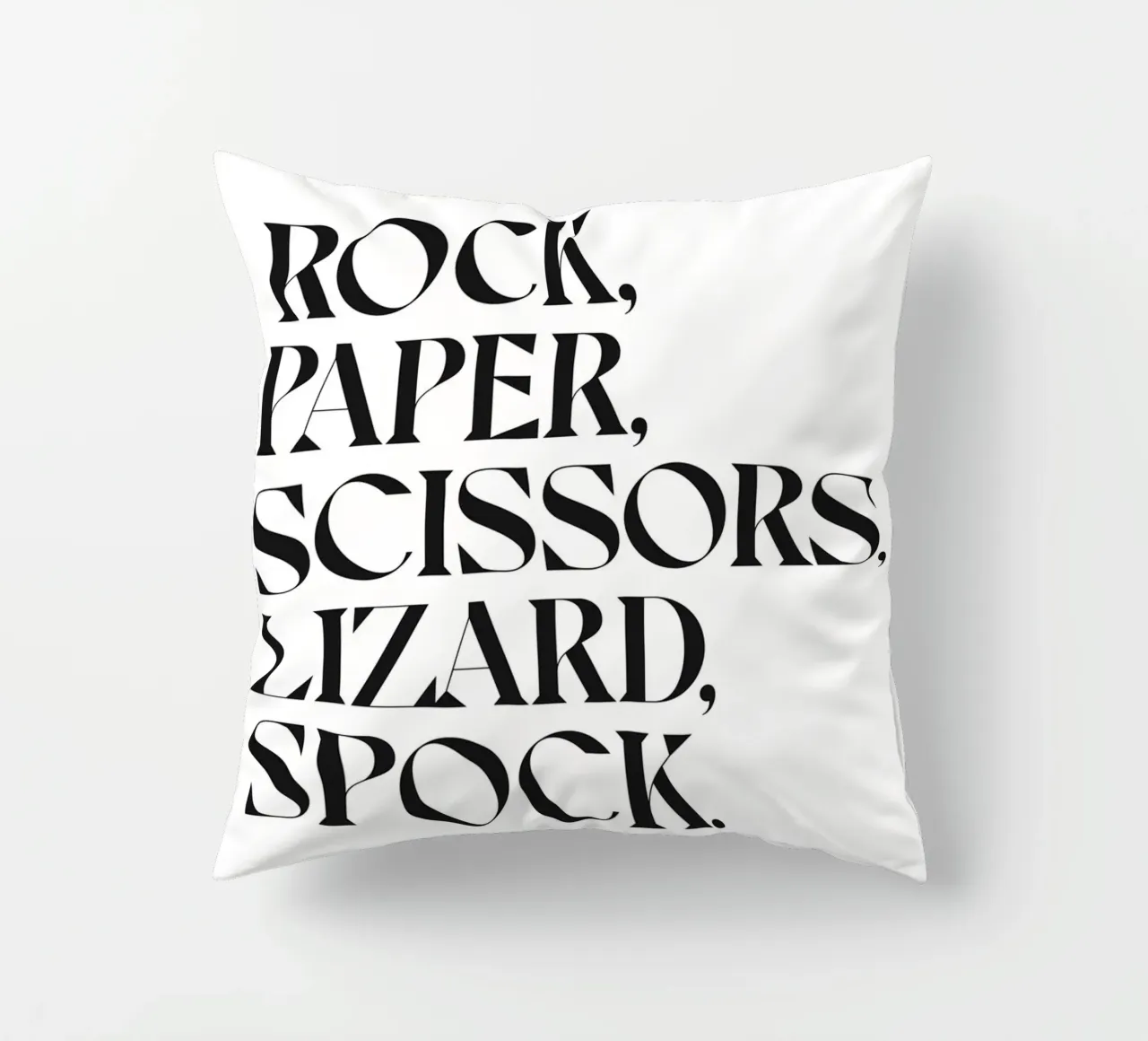 SASSO, CARTA, FORBICE, LUCERTOLA, SPOCK, cuscino da n.4