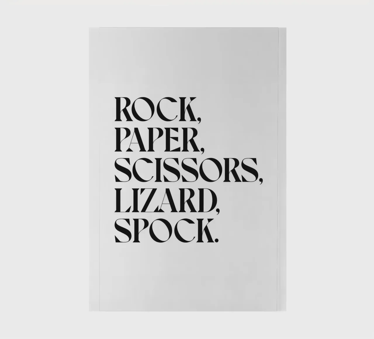 ROCK, PAPER, SCISSORS, LIZARD, SPOCK, notebook by n.4