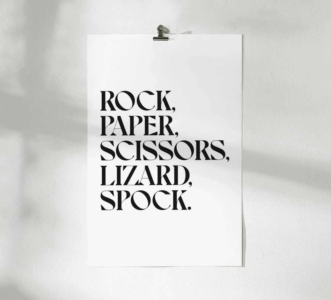 ROCK, PAPER, SCISSORS, LIZARD, SPOCK, hahnemühle by n.4