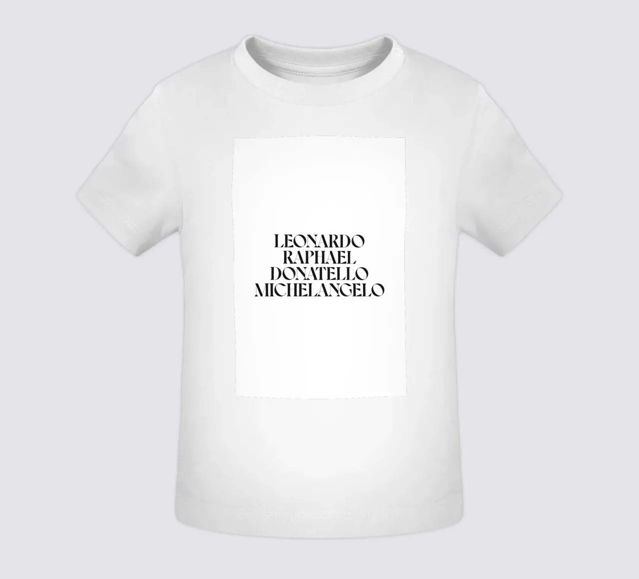 LEO, RAPH, DONNIE E MIKEY maglietta neonato da n.4